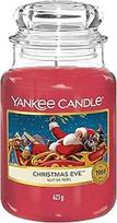 "Yankee Candle" kvapioji žvakė stiklinėje (didelė), Kalėdų išvakarės, ilgai, iki 150 valandų, deganti žvakė, puiki dovana moterims