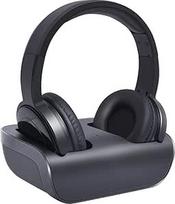 Belaidės ausinės televizoriui, "On-Ear" belaidės TV ausinės su RF siųstuvu, įkrovimo stotelė, 100 m atstumas, "Plug-n-Play", be vėlavimo (su skaitmeniniu optiniu AUX RCA prievadu)