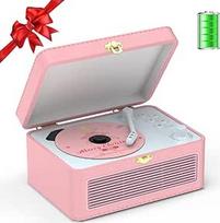 CD grotuvas Nešiojamasis "Bluetooth": Kegaudio radijo imtuvas su CD grotuvu Nešiojamasis su garsiakalbiu Nuotolinio valdymo pultas Palaiko USB/AUX atkūrimą Ausinių lizdas Rožinis