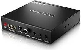 deleyCON Scart į HDMI keitiklis su garso ekstraktoriumi SCART + HDMI įvestis į HDMI išvestį Koaksialinis + 3,5 mm garso išvestis SCART į HDMI