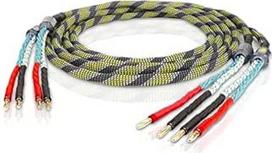 Garsiakalbio kabelis, aukštos kokybės be deguonies vario garsiakalbio kabelis, 2 x 6,3 mm² (9 AWG) žalvariniai paauksuoti bananiniai kištukai (viena pora) (1,5 m)
