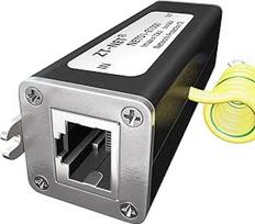Gigabit Ethernet viršįtampių apsauga Montavimo flanšas Stebėjimo tinklo kamerų apsauga Perdegimo apsauga Perkūnijos apsauga 1000Mbps Metalinis ekranuotas RJ45 žaibolaidis
