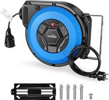 Profesionalus automatinis kabelio ritė su laikikliu 15 m + 2 m Sieninis ir lubinis montavimas Ištraukiamas maitinimo būgnas 1500 W ~ 3000 W Automatinė kabelio ritė 180° pasukamas kabelio ritinys Apsaugos lygis IP44