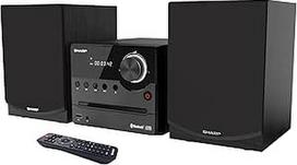 SHARP XLB512BK Mikro garso sistema 45W FM radijas "Bluetooth" USB CD MP3 Juoda