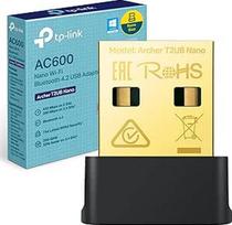 TP-Link AC600 Nano Wi-Fi Bluetooth 4.2 USB adapteris, dviejų dažnių belaidis ryšys, palaiko "Windows 11/10/8.1/8/7" Wi-Fi, "Windows 11/10/8.1/7" Bluetooth, WPA3 saugumas, "Plug and Play" (Archer T2UB)