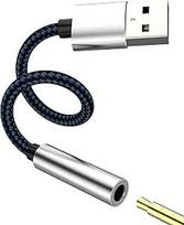 USB adapteris vyriškos lyties į lizdą 3,5 mm išorinio garso AUX ausinės Garso kabelis Dongle Muzikinis adapteris kompiuterio mikrofonas nešiojamojo kompiuterio konverteris suderinamas su "Samsung Android" ausinėmis