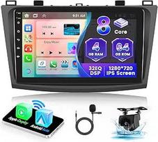 [2026 Upgrade 8 Core DSP 4G+64G] "Hikity" 9 colių "Android" prietaisų skydelio radijo stoties rinkinys "Mazda 3" 2009-2013 m. Automobilinis radijas su "CarPlay" "Android" belaidžiu WiFi GPS BT5.0 59UI RDS mikrofonas Galinio vaizdo kamera