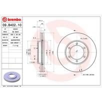 Stabdžių diskas BREMBO 09.B402.10