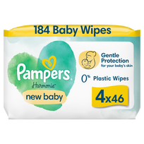 PAMPERS Drėgnos servetėlės Harmonie New Baby, 4x46, 184 vnt., 81783718