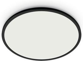 WiZ SuperSlim ceiling light, round, black, 14 W, tunable white, Wi-Fi (929002685001)