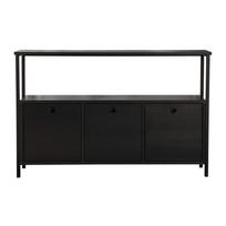 Juodos spalvos matinis konsolinis staliukas 29,5x120 cm Solace – Kalune Design