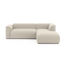 Smėlio spalvos kampinė sofa (su dešiniuoju kampu/su gultu) Merid – Ropez
