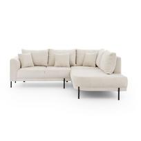 Smėlio spalvos kampinė sofa iš šenilinio audinio (su dešiniuoju kampu/„L“ formos) Mauris – Ropez