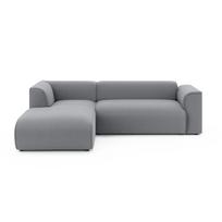 Šviesiai pilkos spalvos kampinė sofa (su kairiuoju kampu/su gultu) Merid – Ropez
