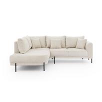 Smėlio spalvos kampinė sofa iš šenilinio audinio (su kairiuoju kampu/„L“ formos) Mauris – Ropez