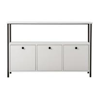 Baltos spalvos matinis konsolinis staliukas 29,5x120 cm Solace – Kalune Design