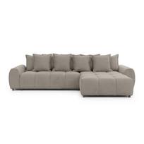 Taupe spalvos kampinė sofa (su dešiniuoju kampu/su gultu) Albane – Ropez