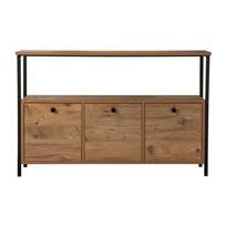 Natūralios spalvos konsolinis staliukas iš pušies 29,5x120 cm Solace – Kalune Design