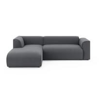 Tamsiai pilkos spalvos kampinė sofa (su kairiuoju kampu/su gultu) Merid – Ropez