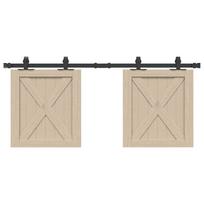 stumdomų spintelių durų komplektas 122 cm anglinis plienas