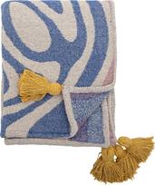 Bloomingville - Arlie Throw - Blue - Recycled Cotton