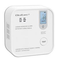 Qoltec 52577 Belaidis anglies monoksido (CO) jutiklis su baterija | jutiklio tarnavimo laikas 10 metų | signalizacija 85dB | LED