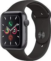 "Apple Watch Series 5" 44 mm (GPS), aliuminio korpusas, kosminės pilkos spalvos, juoda sportinė apyrankė (Atnaujintas)