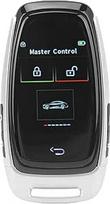 "Aramox" automobilio modifikacijos išmanusis skystųjų kristalų raktas su nuotolinio valdymo pulteliu, skirtas visiems modeliams su vienu paleidimo mygtuku (sidabrinės spalvos)