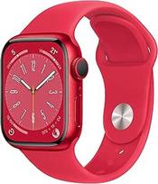 "Apple Watch Series 8" (GPS, 45 mm) aliuminio korpuso gaminys (raudonas) su sportiniu dirželiu (raudonas), vieno dydžio (restauruotas)