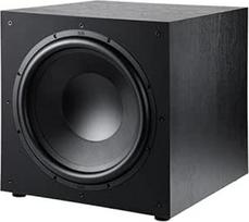 "ELAC Debut 3.0 DS123" žemų dažnių garsiakalbis - idealiai tinka groti muziką per stereosistemą kaip 5.1 erdvinės sistemos dalis, legendinis garsas, elegantiškas dizainas - juodas