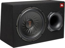 "JBL BassPro 12" aktyvaus žemų dažnių garsiakalbio rinkinys - "Bass Reflex" žemų dažnių garsiakalbis JBL Box Large 30 cm, 450 W stiprintuvo automobilinė garso sistema ir automobilinis Hi-Fi žemų dažnių dėžės korpusas, juodas