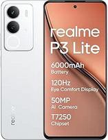 "realme P3 lite" išmanusis telefonas, baltas, 8 + 256GB, 120 Hz "Eye Comfort" ekranas, 6000 mAh baterija, T7250 mikroschemų rinkinys, 50 MP dirbtinio intelekto fotoaparatas, 15 W įkrovimas, karinės klasės atsparumas smūgiams, kasdienis atsparumas vandeni