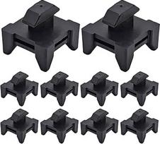 10 vnt. juodų kabelių laikiklių su grioveliais Klipai vielos klipai tinka Europos standarto 4040 aliuminio profiliams Kabelių montavimo blokai 13x7,5 mm