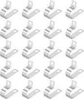 20 Stück Metalldrahtklemme, 18 mm, R-Typ-Kabelklemme, 304 Edelstahl, Kabelklemme, Kordelbefestigung, Halter, Gurtclip für industrielle Haushalts-Installation, Rohrdraht, 20 Stück