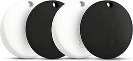 2025 Key Tracker (iOS ir Android) Smart Tag Key Finder for Bags Suitcase Works with Apple Find My (Apple MFi Certified) & Google Find My Device - Pack of 4 (Black and White)