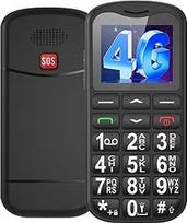 4G vyresniojo amžiaus mobilusis telefonas su dideliais mygtukais, mobilusis telefonas be sutarties, su 1,7 colio LCD ekranu, SOS funkcija, greitojo rinkimo funkcija, mygtukinis mobilusis telefonas su žibintuvėliu, įkrovimo stotelė, juodas