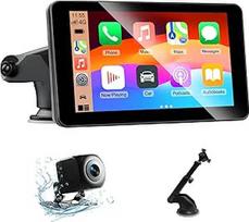 7 colių "Android" automobilio ekranas ir "Carplay" ekranas, belaidis "Android" grojimas automobilyje su 1080P HD galinio vaizdo kamera IPS jutiklinis ekranas Bluetooth AUX FM Mirror Link Siri, GPS navigacija