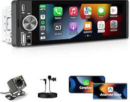 Automobilinis radijas su ekranu, vienas DIN, belaidis "CarPlay" ir "Android Car", 6,28 colio jutiklinis ekranas su "Bluetooth", "WiFi", "MirrorLink", FM radijas, valdymas vairu, ekvalaizeris, USB-C prievadas, galinio vaizdo kamera