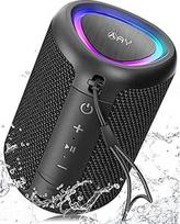 AY Nešiojamasis "Bluetooth" garsiakalbis su šviesa, "Bluetooth" muzikos dėžutė su galingu krištolo skaidrumo garsu, IPX5 vandeniui atsparus, AUX ir TF kortelės įvestis, stereofoninis suporavimas, 24 val. baterija, puikiai tinka naudoti namuose, lauke