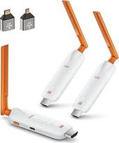 Belaidis HDMI siųstuvas ir 2 imtuvai - iki 6 RX, belaidis siųstuvas ir 2 imtuvai 5G, HDMI radijo perdavimas 4K dekoduojant vaizdo įrašus iš nešiojamojo kompiuterio / TV dėžutės / fotoaparato į kelis televizorius / projektorius / monitorius 165 FT