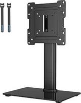 BONTEC TV stovas Monitoriaus stovas 17-43 colių LCD LED OLED plazminiam plokščiam ir lenktam televizoriui ir monitoriui iki 45 kg su 50 laipsnių pasukimo galimybe, 3 lygių aukščio reguliavimu, maksimali VESA 200 x 200