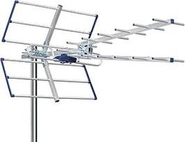 EDISION YAGI V 13 dB lauko antena antžeminė 21-48 UHF, 5G LTE filtras, skirta skaitmeniniams DVB-T/T2 kanalams priimti, TV antena, dažnių diapazonas 470-694 MHz, ilgis 87 cm, LTE700, mėlyna