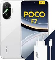 Išmanusis telefonas "Poco F7", 12+512GB, baltas, flagmanas "Snapdragon 8s Gen 4", 6500 mAh baterija, 50 MP "Sony" fotoaparatas su OIS, 6,83" 1,5 K 120 Hz AMOLED ekranas (maitinimo adapteris pridedamas)