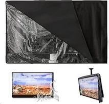 Lauko televizoriaus dangtis su skaidriu priekiu COOSOO televizoriaus dangtis Vandeniui atspari universali apsauga LCD LED plazminiams televizoriams su nuotolinio valdymo pulto kišenė, tinkanti 46-48 colių televizoriams
