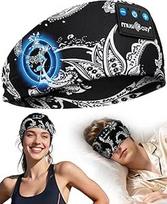 MUSICOZY "Bluetooth" miego ausinės, miego ausinės, šoninio miego ausinės, belaidės sporto ausinės, galvos juosta, 16+STD, skirtos jogai, treniruotėms, kelionėms, nemigai, technikos prietaisai vyrams / moterims
