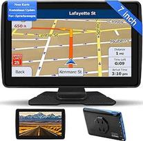 Navigacijos prietaisai automobiliui, 7 colių, sunkvežimių navigacijos prietaisas GPS su realaus laiko eismo informacija, su HD ekranu ir valdymu balsu, Europos žemėlapiais, tinka lengviesiems automobiliams, nameliams ant ratų ir sunkvežimiams (7 coliai)