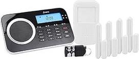 OLYMPIA Protect 9761 GSM namų signalizacijos sistemos rinkinys su 4 durų / langų kontaktais, 1 judesio jutikliu ir nuotolinio valdymo pulteliu, juodas