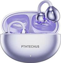 PTHTECHUS atviros ausinės "Bluetooth", 4,3 g lengvos, "Bluetooth 5.4" ausinės, patogios ausinės, 65 valandų veikimo laikas sportui, darbui, studijoms
