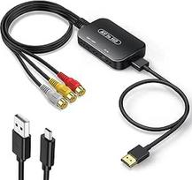 RCA ir HDMI keitiklis, AV ir HDMI adapteris su kabeliu, kompozitinis garso ir vaizdo keitiklis, skirtas PS1, PS2, PS3, STB, "Xbox", VHS, VCR, "Black-Ray" DVD grotuvams