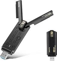 RUIZHI WiFi 7 USB WLAN adapteris - BE6500 WLAN atmintinė kompiuteriui, MLO trijų juostų 6G/5G/2.4G, nemokama antena, "WiFi 7" adapteris "Windows 11/10", skirtas žaidimams/8K transliacijoms, 4K-QAM, WPA3